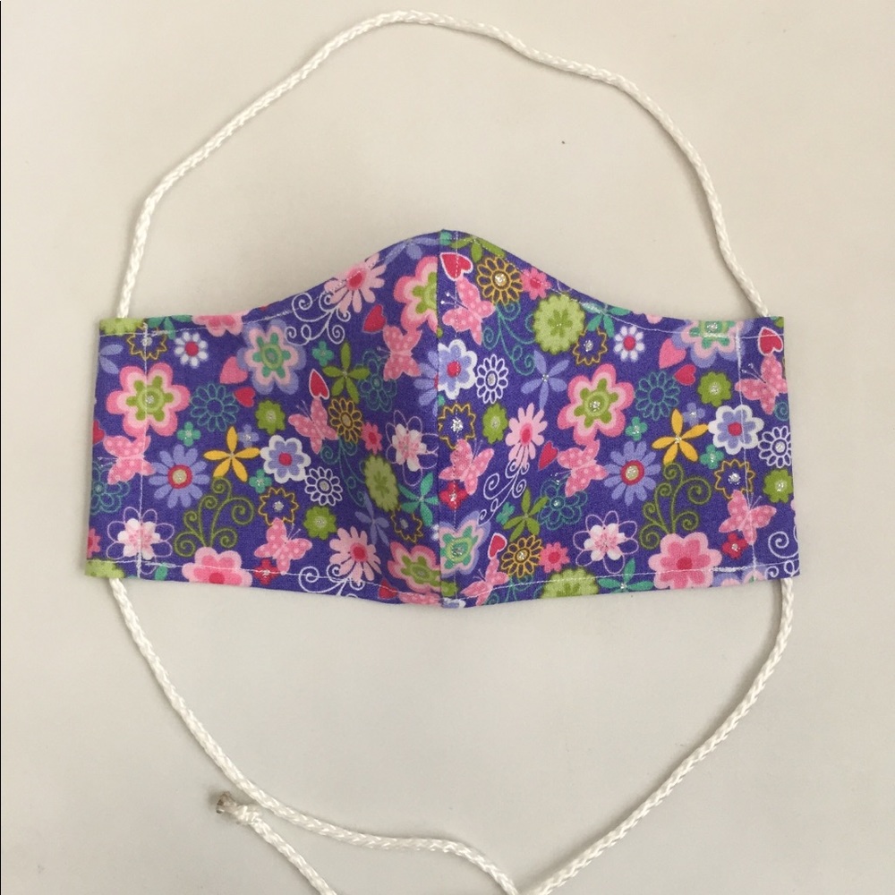 KIDS Handmade Face Mask w/nose wire/Filter Pocket